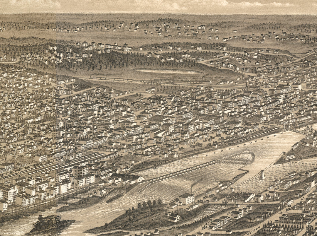 Panoramic View of the City of Minneapolis, Minnesota, 1879