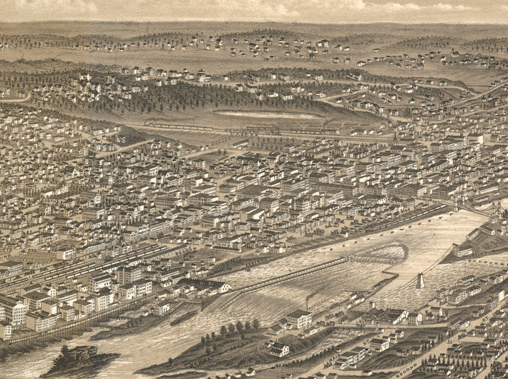 Panoramic View of the City of Minneapolis, Minnesota, 1879