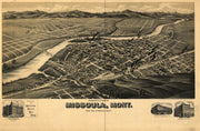Perspective Map of Missoula, Montana, 1891