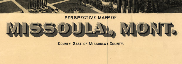 Perspective Map of Missoula, Montana, 1891