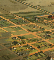 Bird's Eye View of Phoenix, Maricopa County, Arizona, 1885
