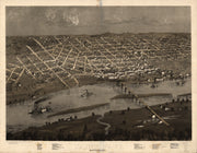 Bird's Eye View of Saint Paul, Minnesota, 1867