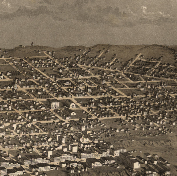 Bird's Eye View of Saint Paul, Minnesota, 1867