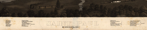 Bird's Eye View of Saint Paul, Minnesota, 1867