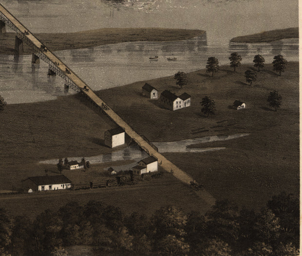 Bird's Eye View of Saint Paul, Minnesota, 1867