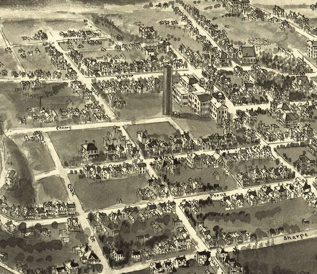 Bird's Eye View of Statesville, North Carolina, 1907
