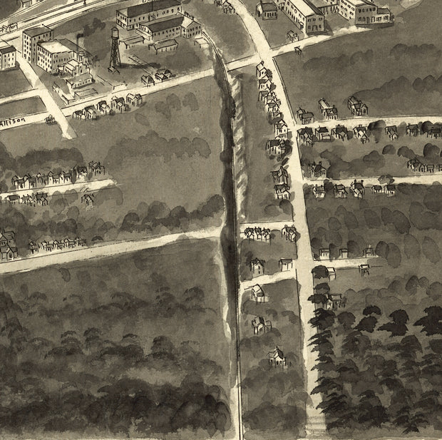 Bird's Eye View of Statesville, North Carolina, 1907