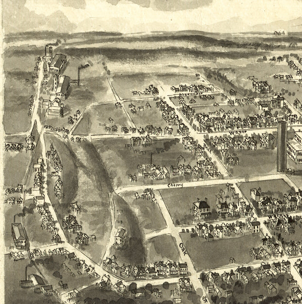 Bird's Eye View of Statesville, North Carolina, 1907