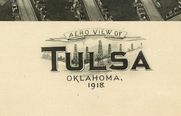 Bird's Eye View of Tulsa, Oklahoma, 1918