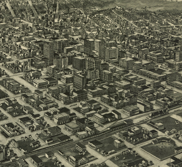 Bird's Eye View of Tulsa, Oklahoma, 1918