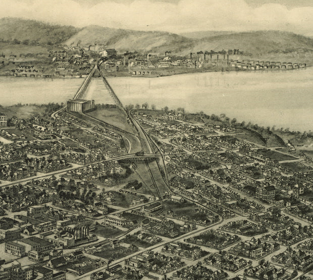 Bird's Eye View of Tulsa, Oklahoma, 1918