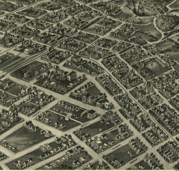 Bird's Eye View of Tulsa, Oklahoma, 1918