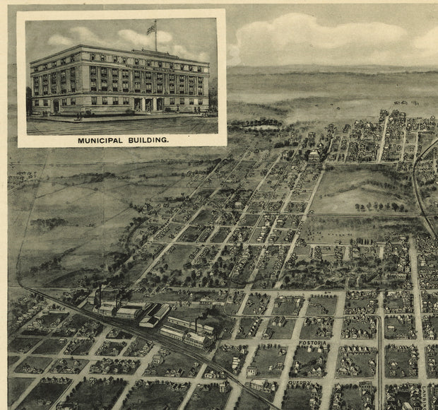 Bird's Eye View of Tulsa, Oklahoma, 1918