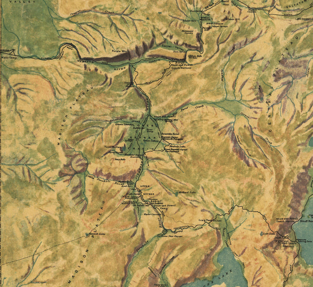 Panoramic View of the Yellowstone National Park, Wyoming-Montana-Idaho, 1915