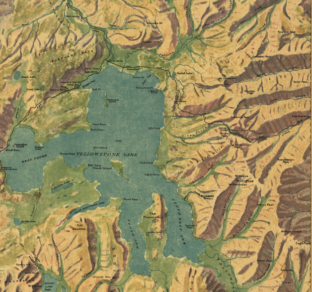 Panoramic View of the Yellowstone National Park, Wyoming-Montana-Idaho, 1915
