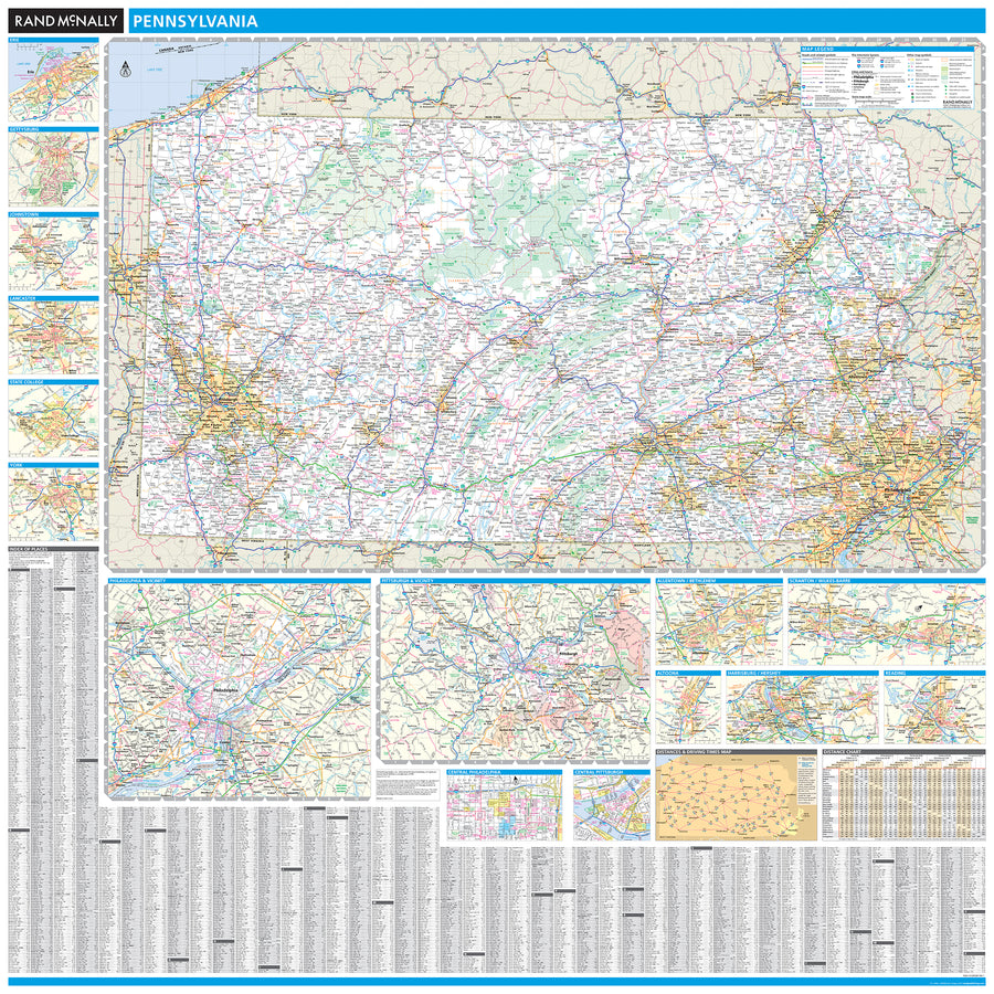 Pennsylvania State Wall Maps – American Map Store