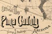 Official Map of Pima County, Arizona, 1893