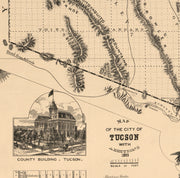 Official Map of Pima County, Arizona, 1893