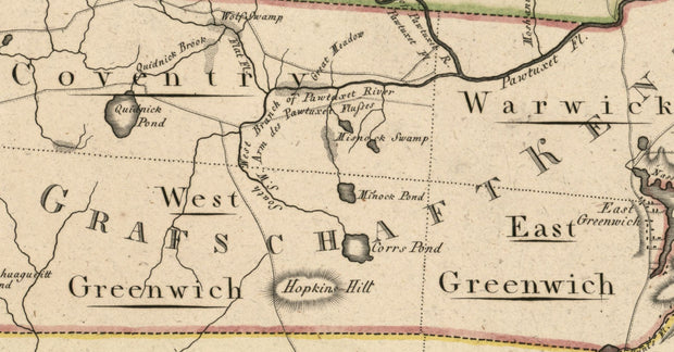 Map of the State of Rhode Island, 1797