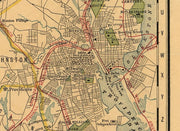 Map of the State of Rhode Island Showing Railroads, 1875