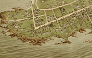 Bird's Eye View of Newport, RI - 1878