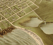Bird's Eye View of Newport, RI - 1878