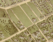 Bird's Eye View of Newport, RI - 1878