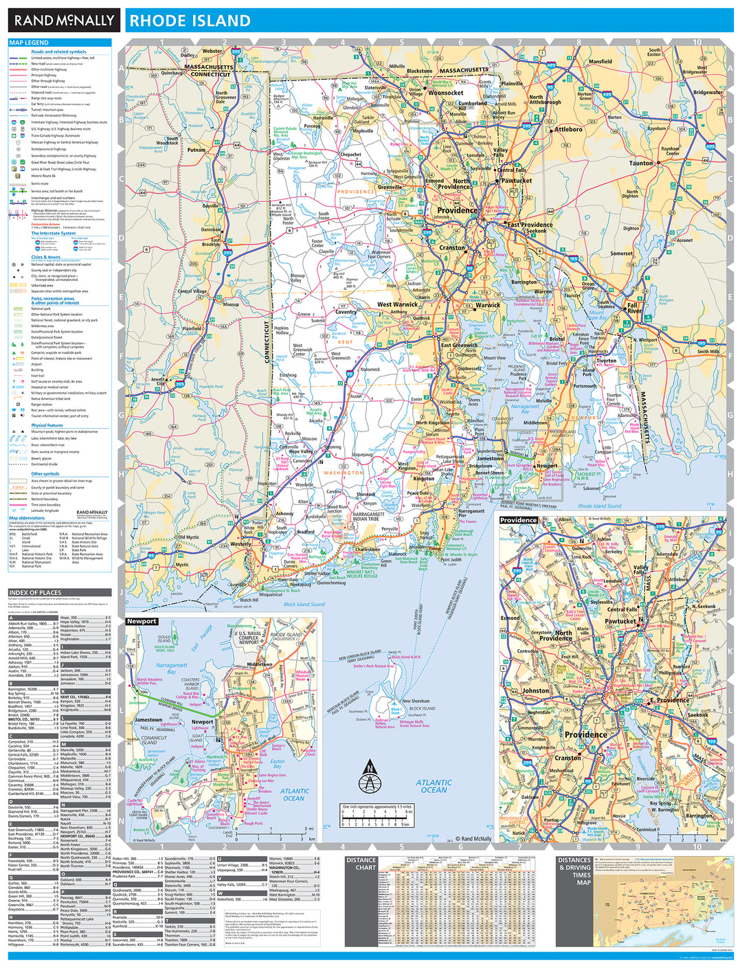 Rhode Island by Rand McNally