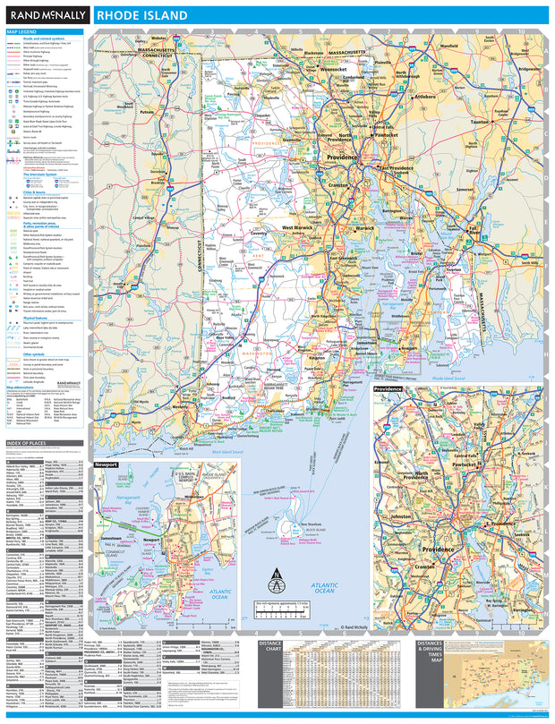 Rhode Island by Rand McNally