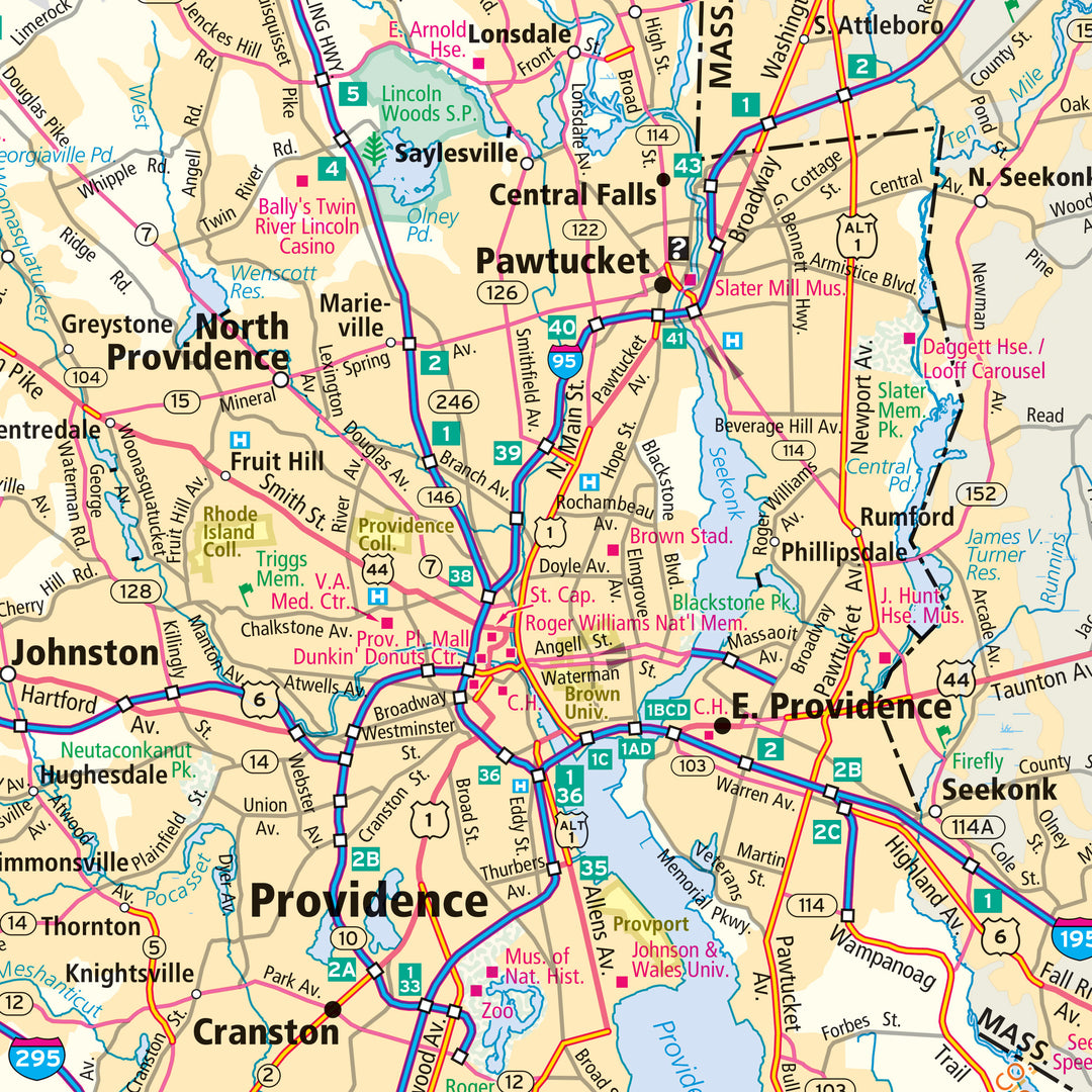 Rhode Island by Rand McNally