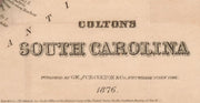 Colton's Map of South Carolina, 1876