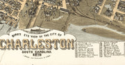 Bird's Eye View of Charleston, SC - 1872