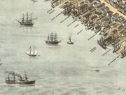 Bird's Eye View of Charleston, SC - 1872