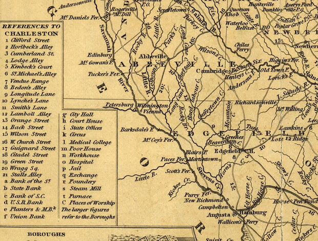 A New Map of South Carolina, 1833
