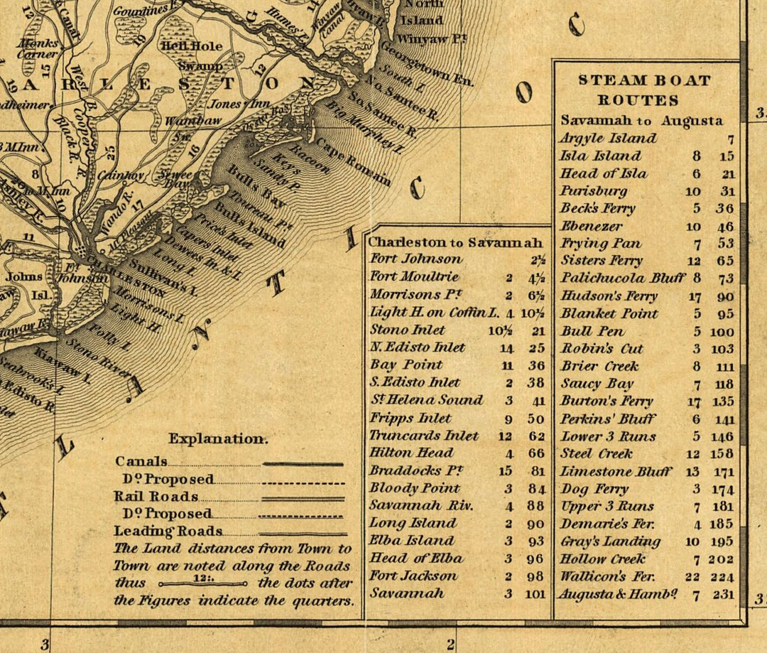 A New Map of South Carolina, 1833