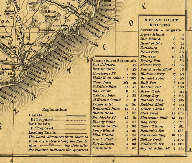 A New Map of South Carolina, 1833