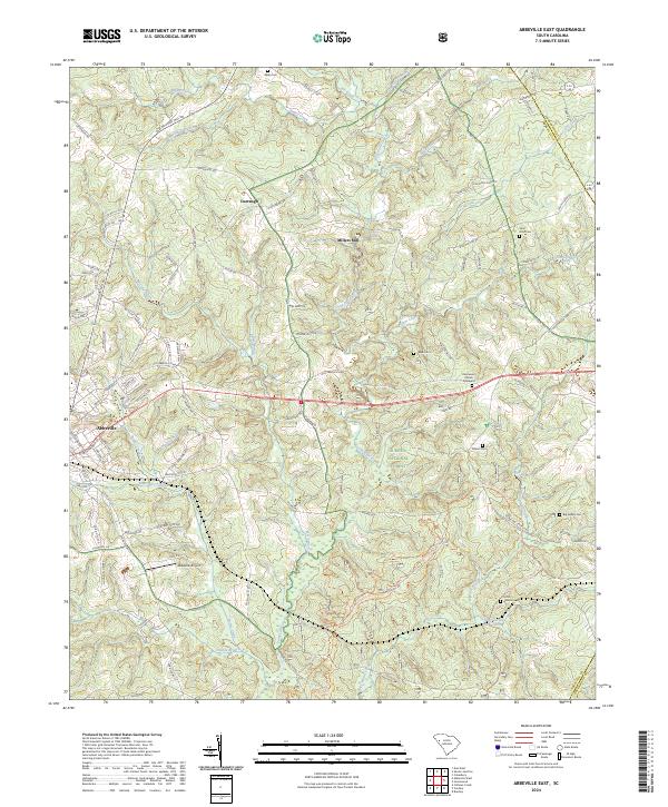 US Topo 7.5-minute map for Abbeville East SC