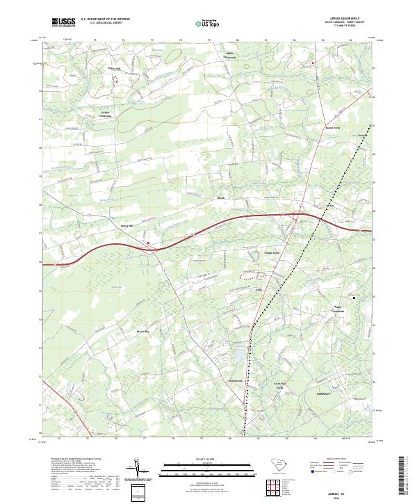 US Topo 7.5-minute map for Adrian SC