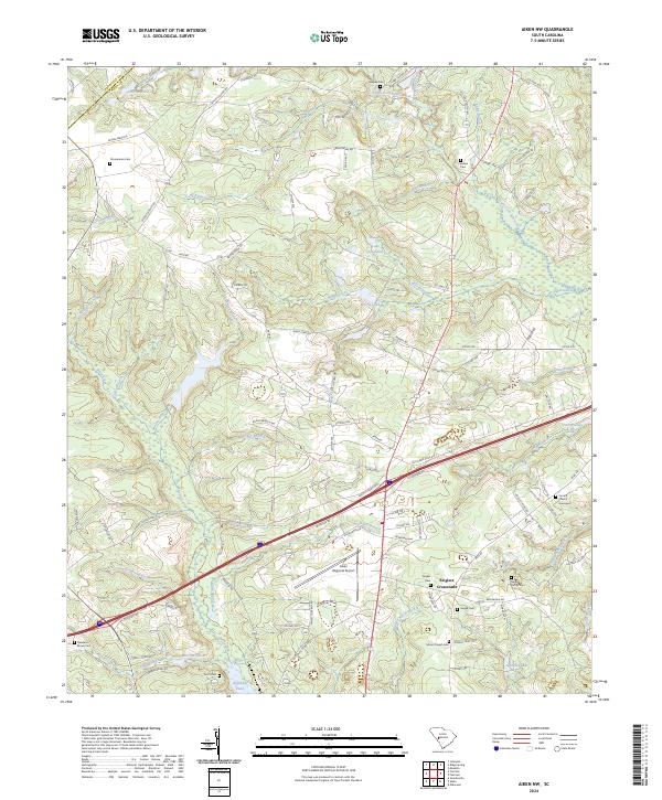 US Topo 7.5-minute map for Aiken NW SC