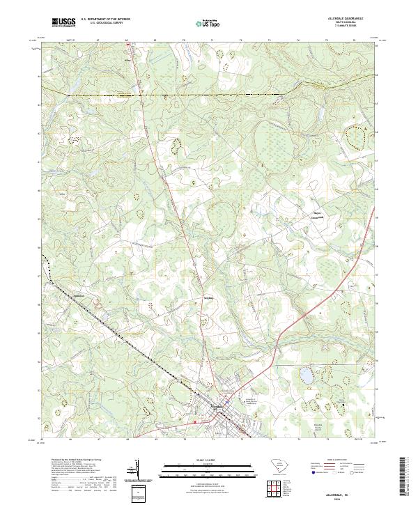 US Topo 7.5-minute map for Allendale SC