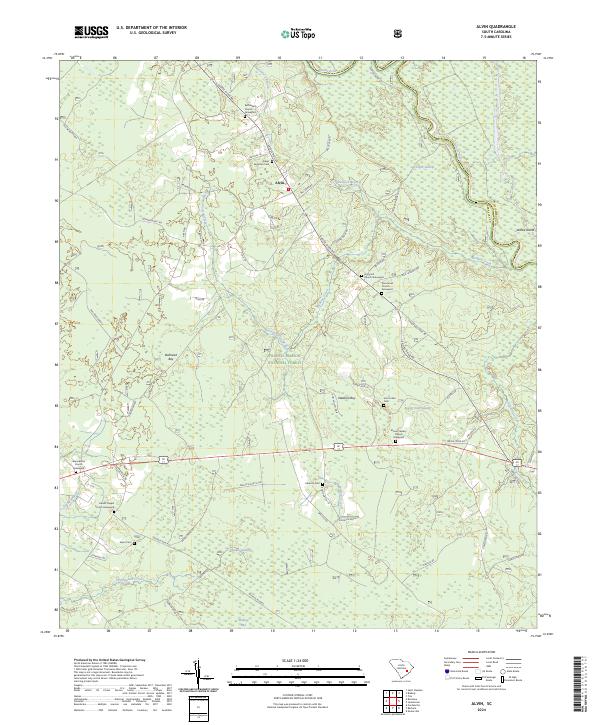 US Topo 7.5-minute map for Alvin SC