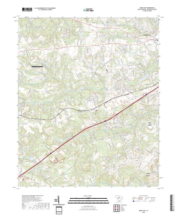 US Topo 7.5-minute map for Barr Lake SC
