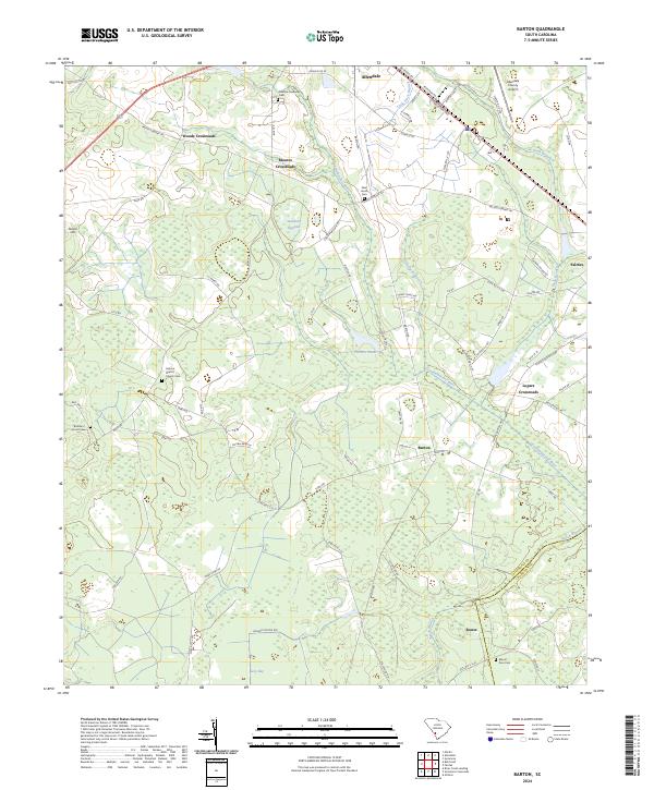 US Topo 7.5-minute map for Barton SC