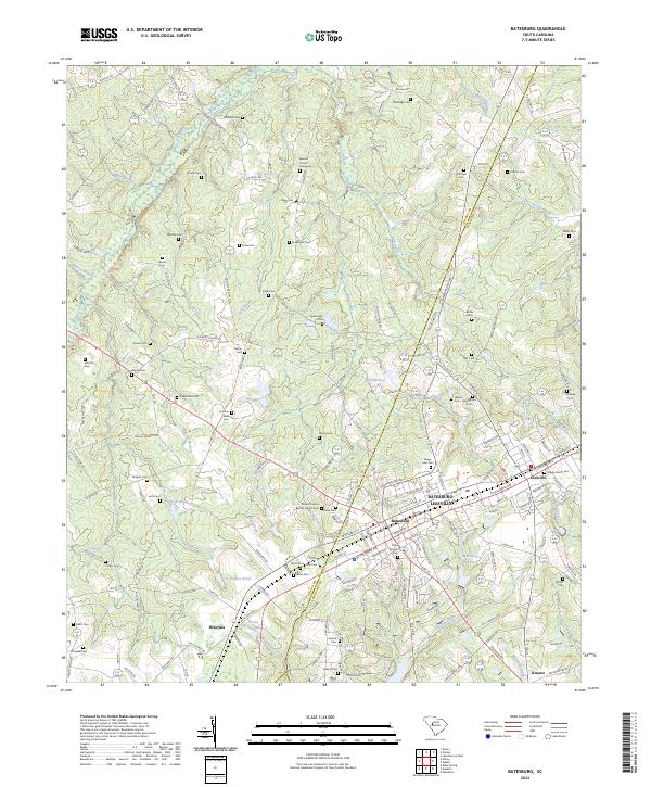 US Topo 7.5-minute map for Batesburg SC