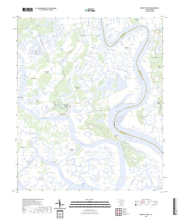 US Topo 7.5-minute map for Bennetts Point SC