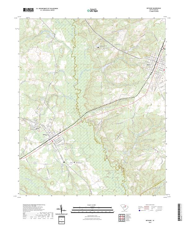 US Topo 7.5-minute map for Bethune SC