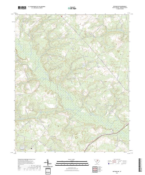 US Topo 7.5-minute map for Bethune NW SC