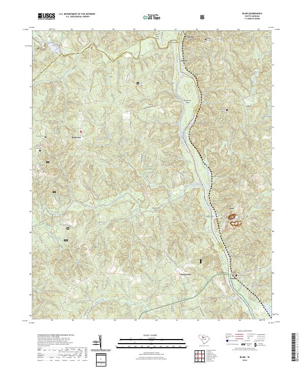 US Topo 7.5-minute map for Blair SC
