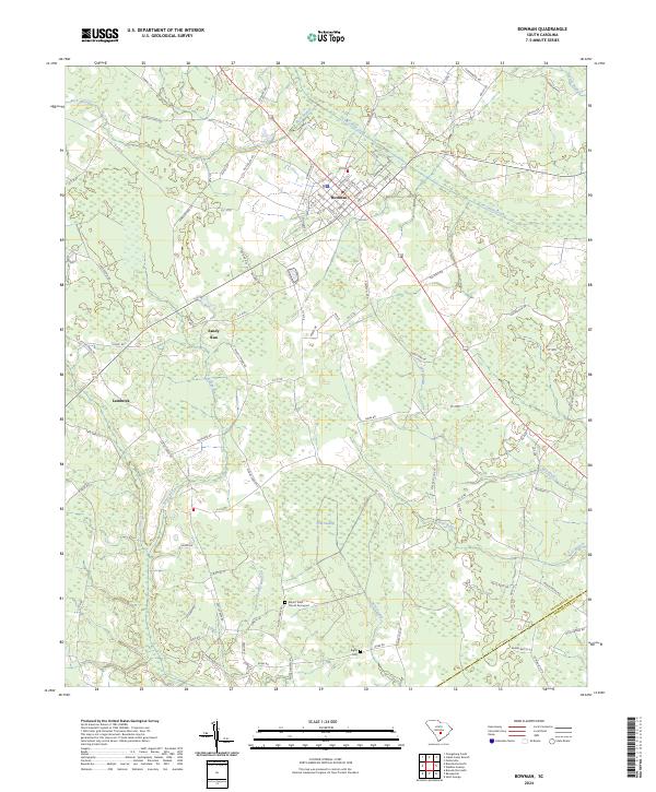 US Topo 7.5-minute map for Bowman SC