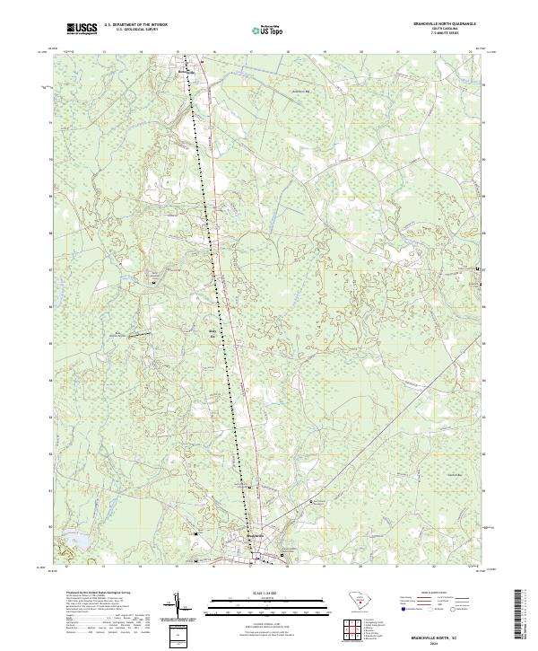 US Topo 7.5-minute map for Branchville North SC
